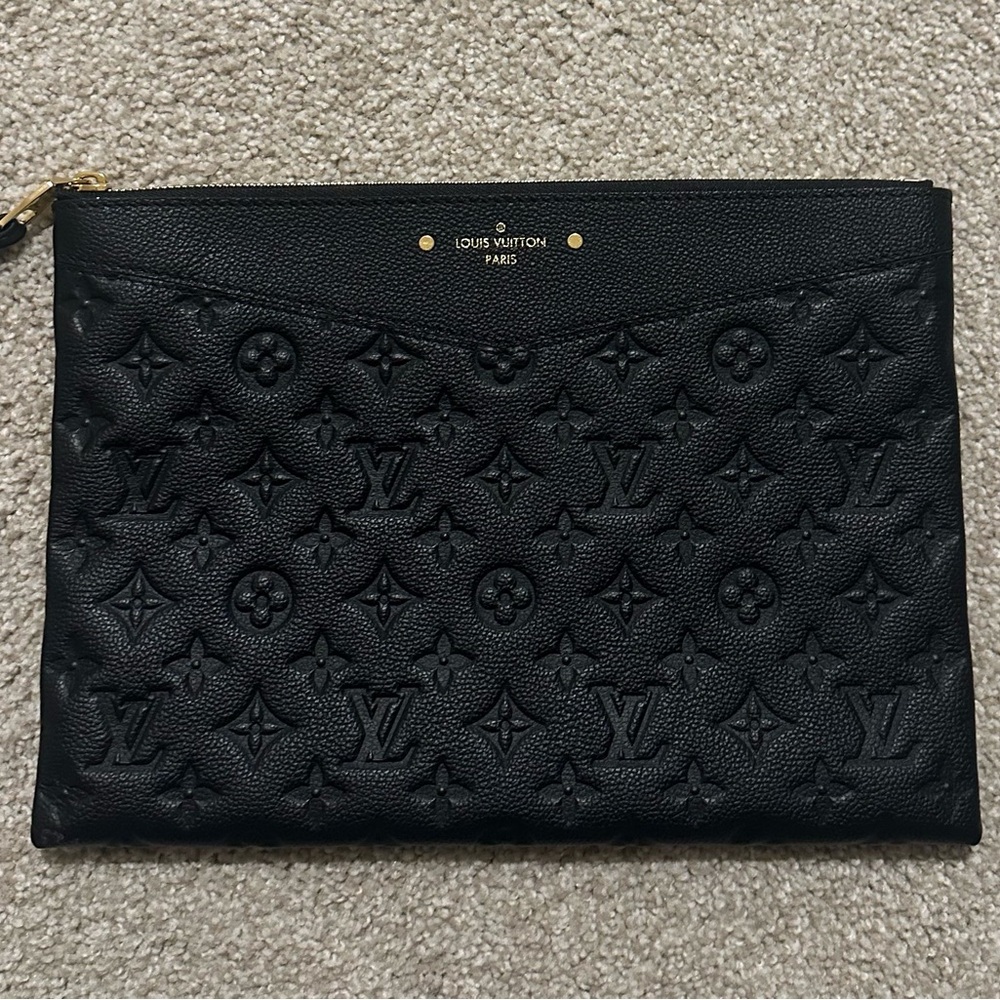 Louis Vuitton Black Embossed Pouch